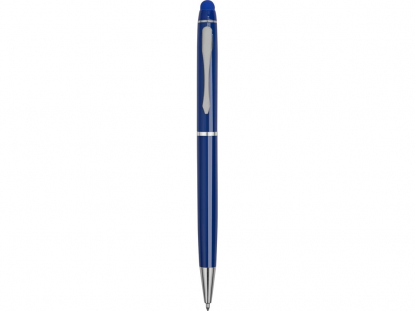 Ручка-стилус шариковая Фокстер, синяя, вид сзади