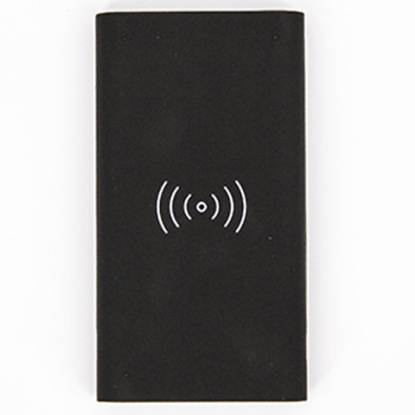 Внешний аккумулятор Big Bank с беспроводной зарядкой, 10000 мАч, черный, с другой стороны