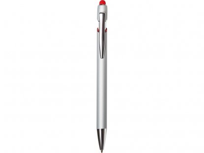 Ручка-стилус металлическая шариковая Sway Monochrome с цветным зеркальным слоем, красная