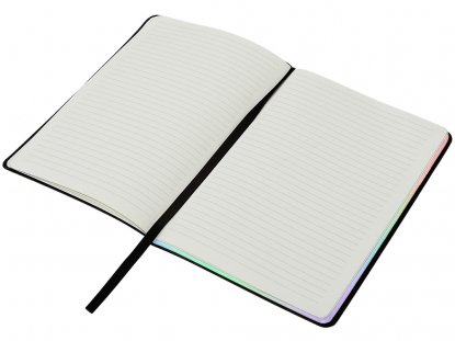 Блокнот А5 в гибкой обложке Fellini с голографическим срезом, черный