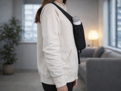 Сумка-слинг Nomad на одно плечо из переработанного пластика, черная