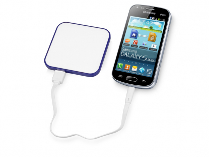 Портативное зарядное устройство Квадрум, 2600 mAh, синее