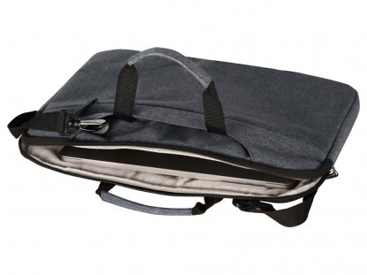 Сумка Plush c усиленной защитой ноутбука 15.6, серо-синяя