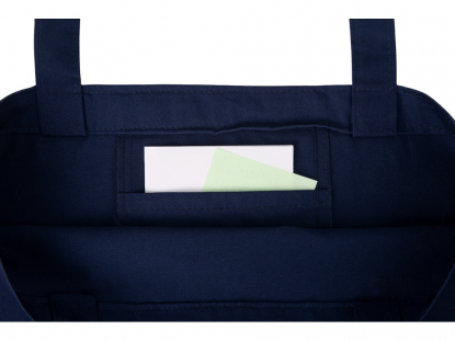 Сумка Levy хлопковая с широким дном, 240 г/м2, синяя