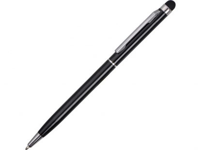 Ручка-стилус металлическая шариковая Jucy,черная