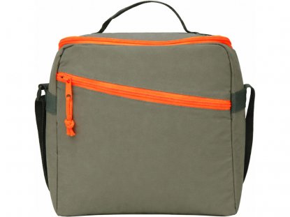 Изотермическая сумка-холодильник Neo Classic c контрастной молнией, оранжевая