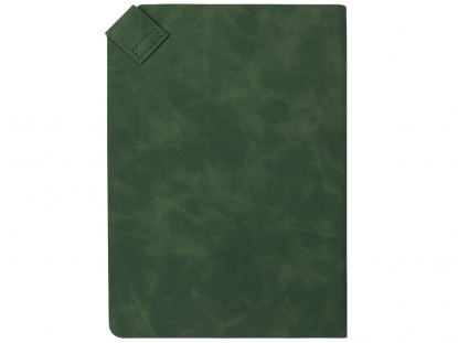 Блокнот А5 с магнитным клапаном в гибкой обложке Chaplin, зеленый