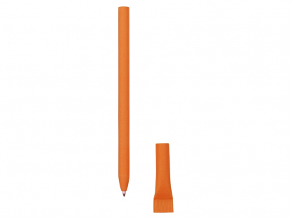 Ручка картонная с колпачком Recycled, оранжевая