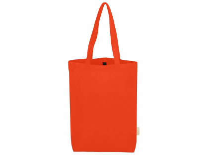 Сумка Fixy из переработанного хлопка 220 г/м2 с фиксирующей лентой, оранжевая