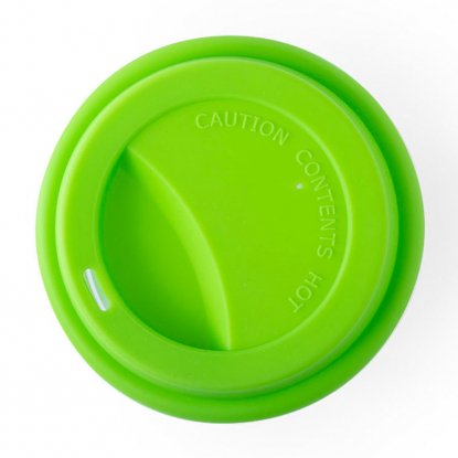 Стакан DURNOX с силиконовой крышкой, прозрачный с зеленым
