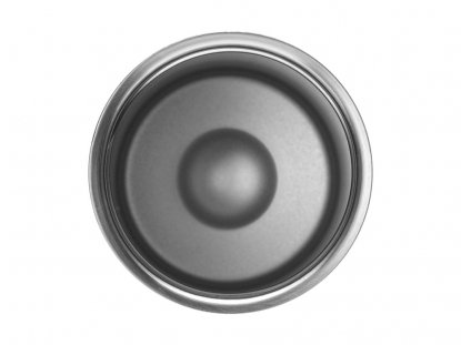 Вакуумная термокружка Noble с 360° крышкой-кнопкой, крафтовый тубус, серебристая