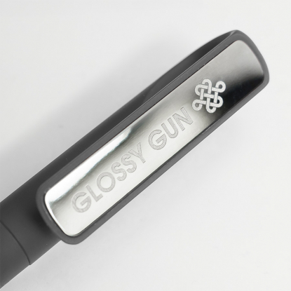 Ручка шариковая GLOSSY GUN с покрытием soft touch, черная
