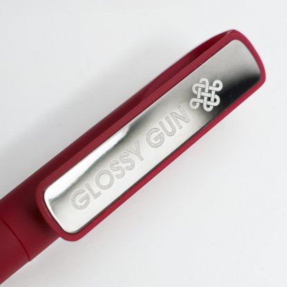 Ручка шариковая GLOSSY GUN с покрытием soft touch, красная