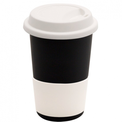 Кружка Magic To Go, черная с белым