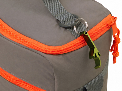 Изотермическая сумка-холодильник Neo Classic c контрастной молнией, оранжевая