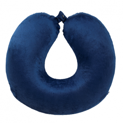 Подушка дорожная SOFT, memory foam, синяя, сверху