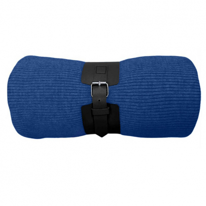 Плед Belt, с поясом, синий
