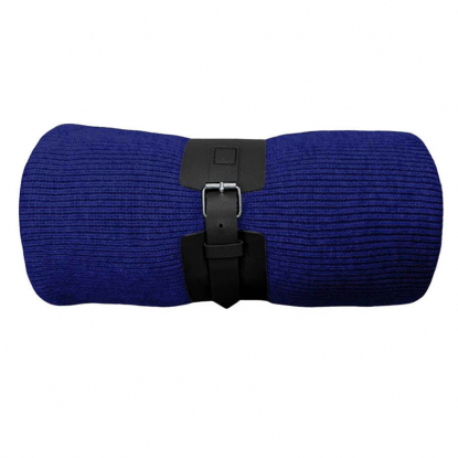 Плед Belt, с поясом, темно-синий