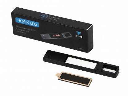 USB 2.0- флешка на 32 Гб c подсветкой логотипа Hook LED