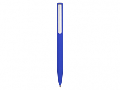 Ручка пластиковая шариковая Bon soft-touch, синяя, вид сзади