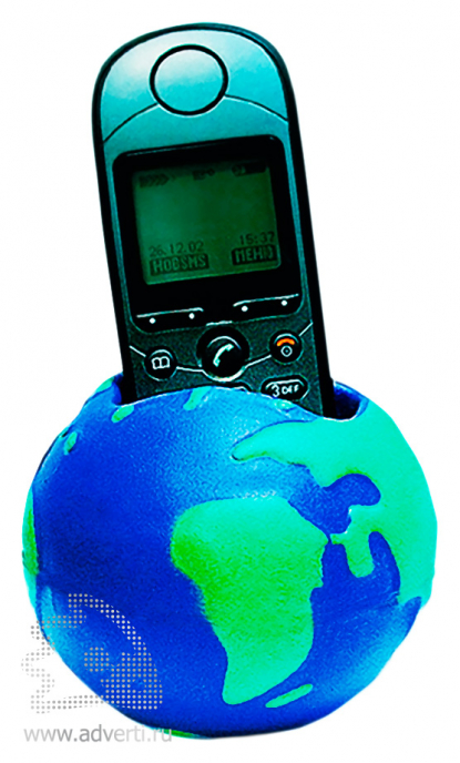 Антистрессболл-подставка под телефон Земной шар