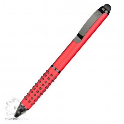 Шариковая ручка Айюва со стилусом, красная