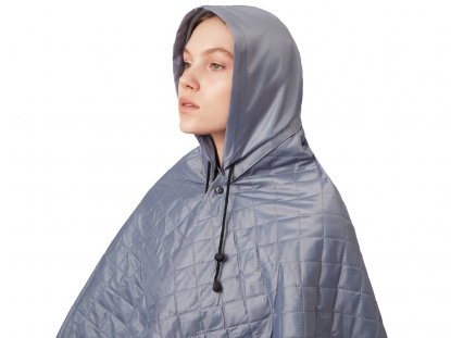 Плед-пончо 2-в-1 Cappy с капюшоном и мешком, серый