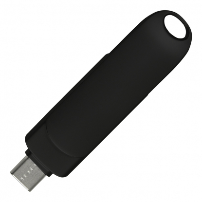 Флеш накопитель USB 3.0 + TYPE C, черный матовый