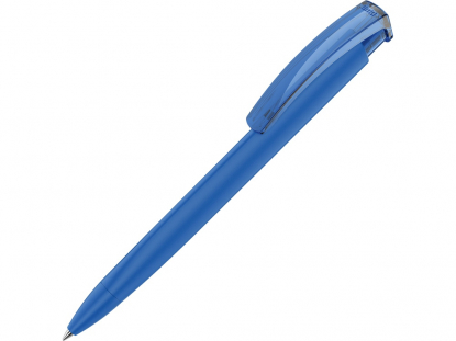 Шариковая ручка трехгранная TRINITY K transparent GUM soft-touch, синяя