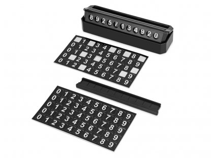 Табличка Tempark с номером телефона для временной парковки, черная