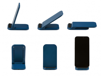 Беспроводное зарядное устройство Foldy, 15 Вт, темно-синее