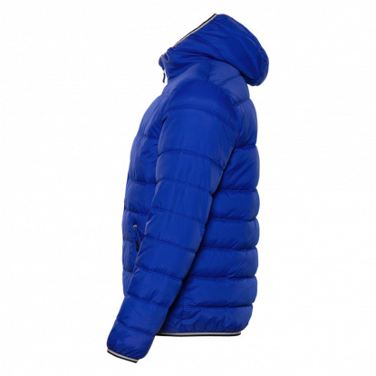 Куртка-пуховик StanAir с капюшоном, мужская, синяя, вид сбоку