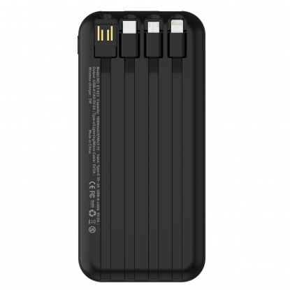 Внешний аккумулятор Authority с беспроводной зарядкой, 10000 Mah, чёрный