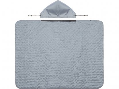 Плед-пончо 2-в-1 Cappy с капюшоном и мешком, серый