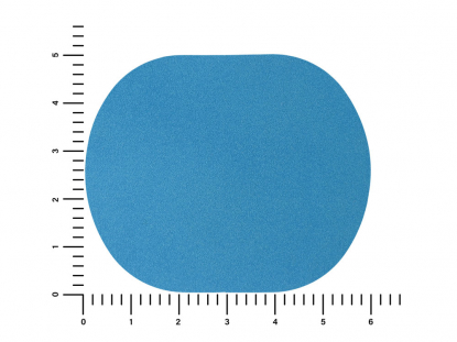 Патч Овал, nubuk, голубой