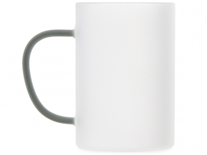 Стеклянная матовая кружка для сублимации Акцент, черная