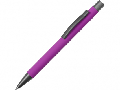 Ручка металлическая soft touch шариковая Tender, фиолетовая