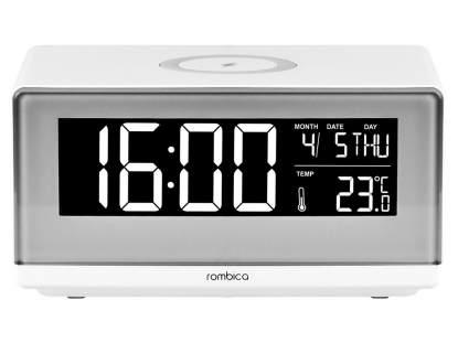 Часы с беспроводным зарядным устройством Timebox 2, вид спереди