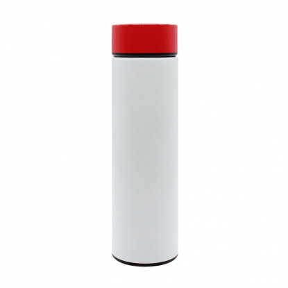 Термос с датчиком температуры Reactor duo white, белый с красным