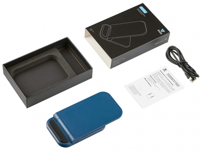 Беспроводное зарядное устройство Foldy, 15 Вт, темно-синее