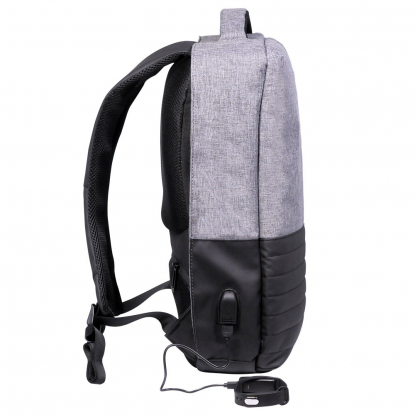 Бизнес рюкзак с USB разъемом Leardo Portobello, вид сбоку