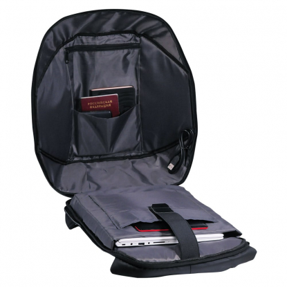 Спорт рюкзак с USB разъемом Leardo Portobello, в открытом виде
