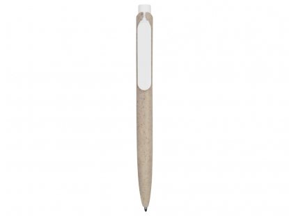 Ручка шариковая ECO W из пшеничной соломы, бежевая, вид сзади