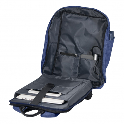 Рюкзак Vento Portobello с USB и защитой от карманников, в открытом виде