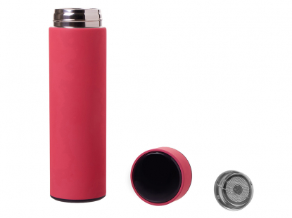 Термос MARK LED, soft touch, ярко-фиолетовый