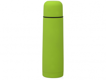 Термос Ямал Soft Touch с чехлом, ярко-зеленый