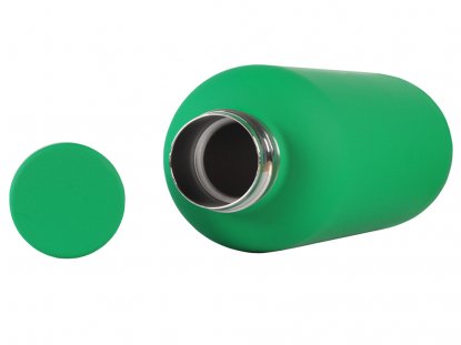 Вакуумная термобутылка ODIN, soft-touch, зеленая