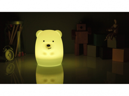 Ночник LED Bear, пример света