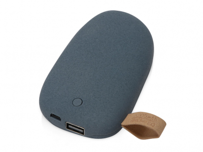 Внешний аккумулятор в форме камня Stone, 5200 mAh, темно-серый