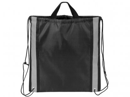 Рюкзак-мешок Savy со светоотражающими полосами по бокам, черный